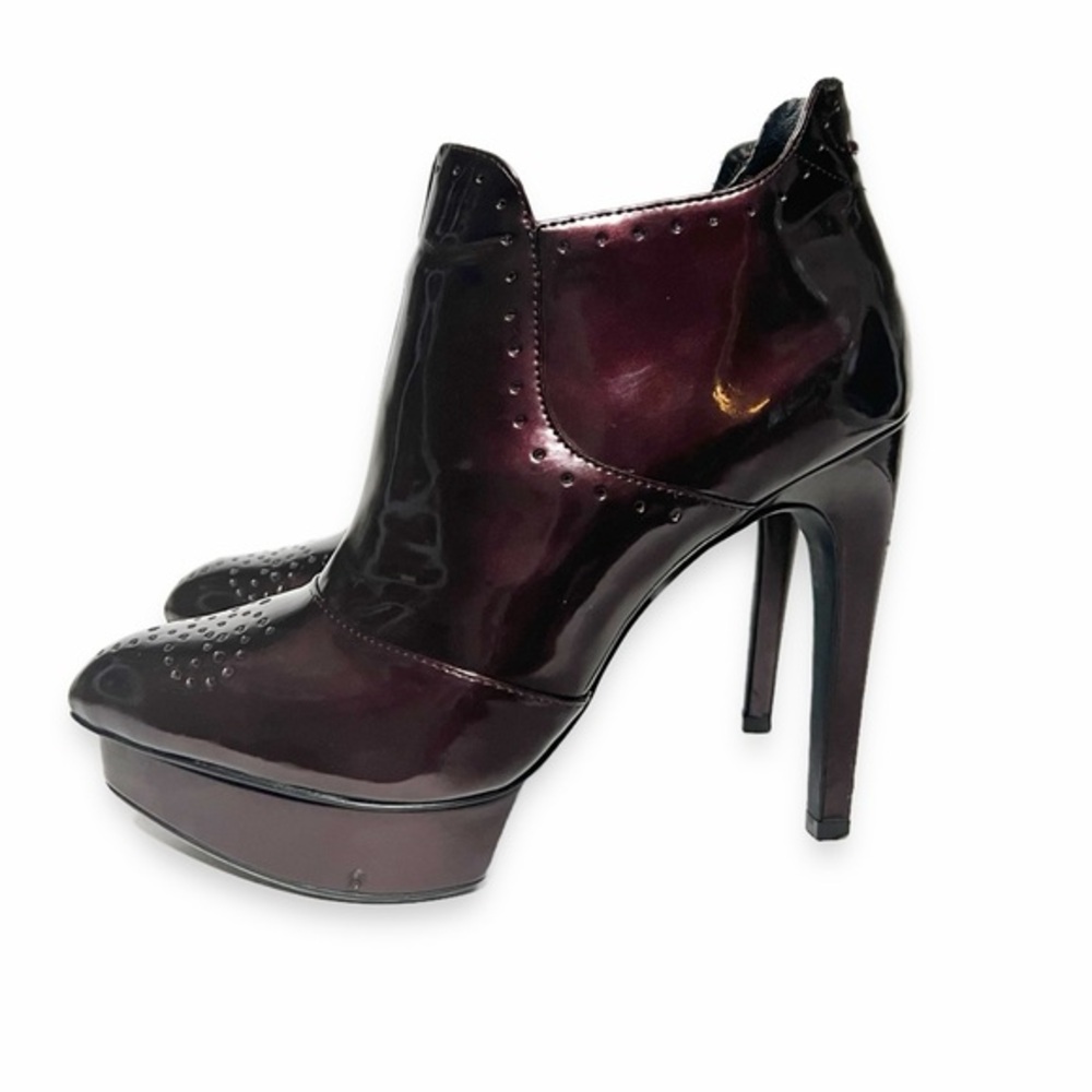 Trouvé Wine Patent Platform Ankle Booties High Heel Women’s Size 8